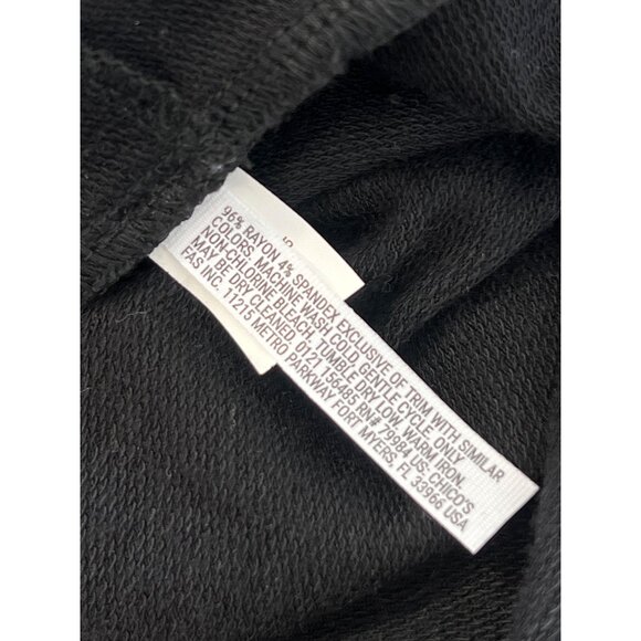 Soma Weekend Softlite Tee Shirt Dress Women S Short Sleeve Drawstring Black Chic - Picture 6 of 7